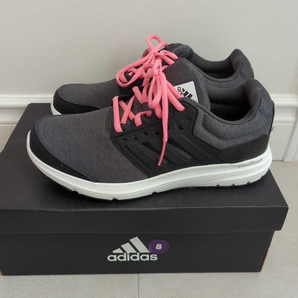 Adidas CloudFoam Ortholite Womens 8 Black Grey Pink BA7809